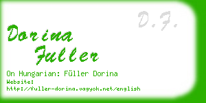 dorina fuller business card