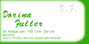 dorina fuller business card